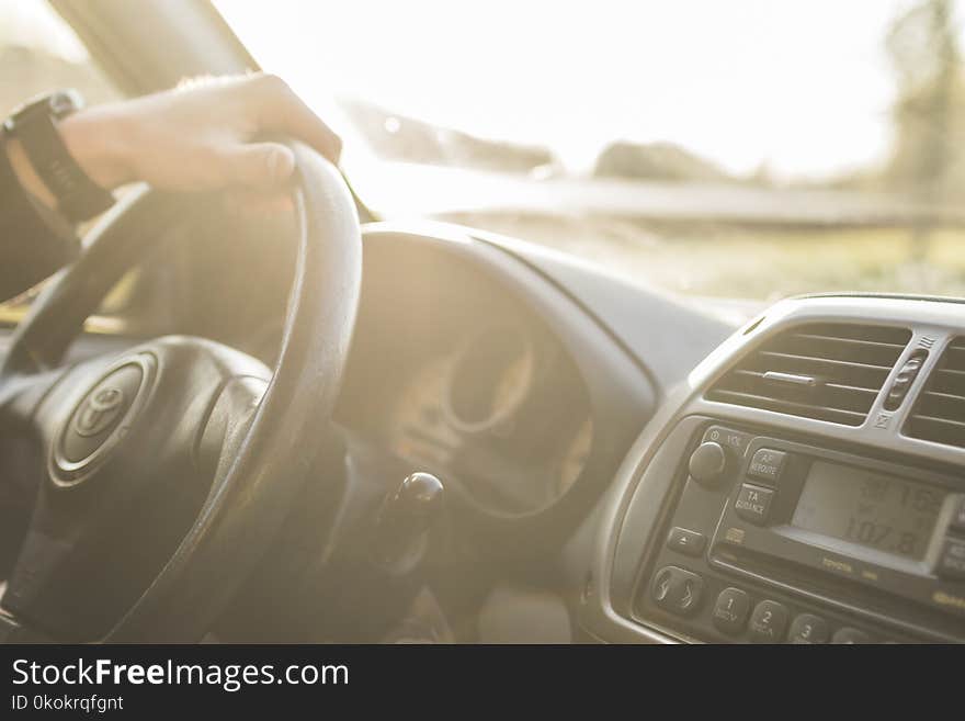 Black Toyota Steering Wheel