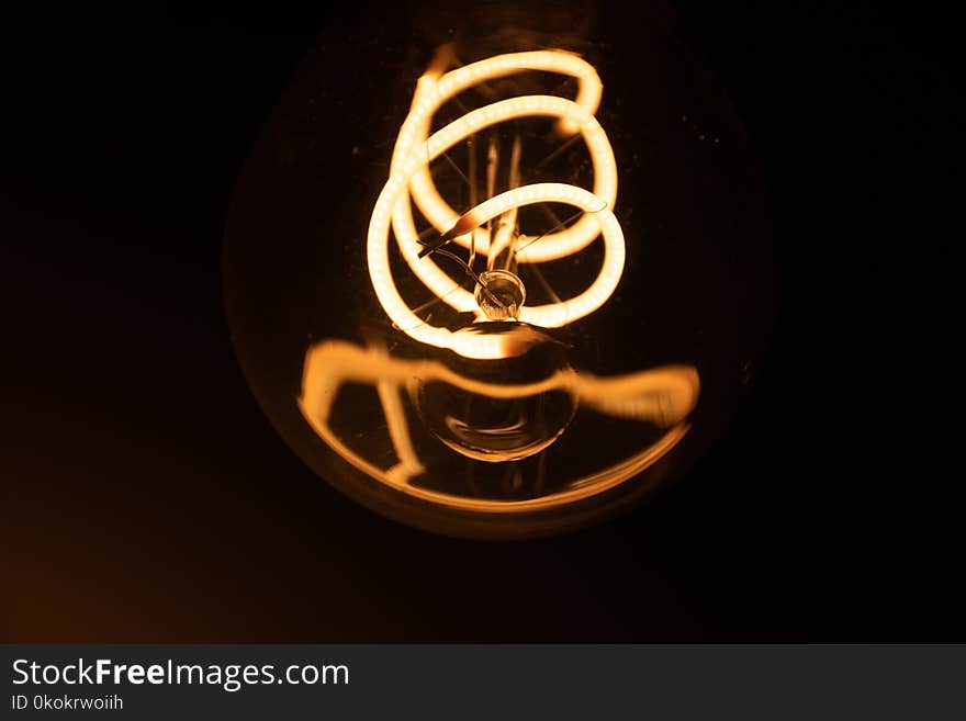 Close-Up Shot Of Light Bulb