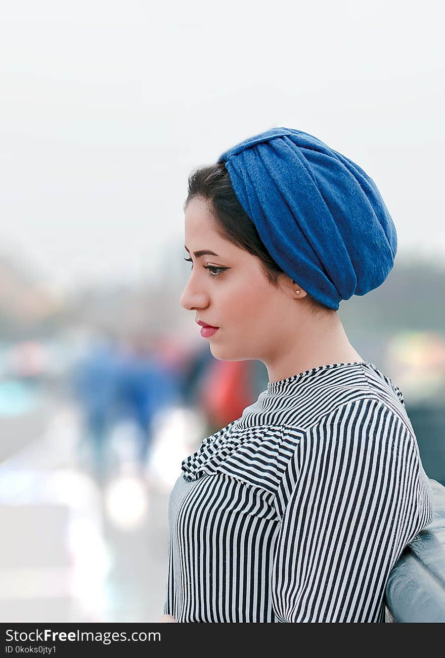 Woman in Blue Headdress