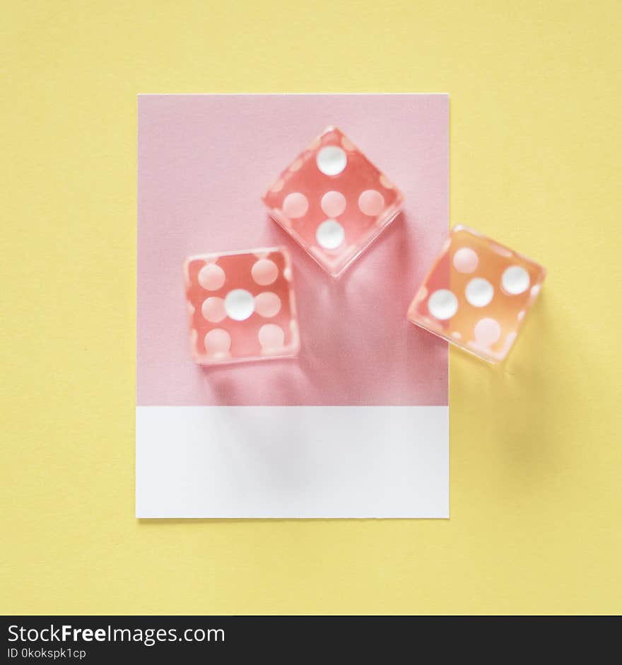 Three Pink Dices