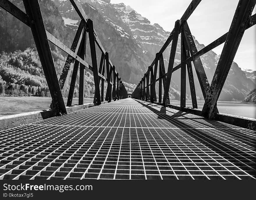 Black And White, Landmark, Monochrome Photography, Bridge