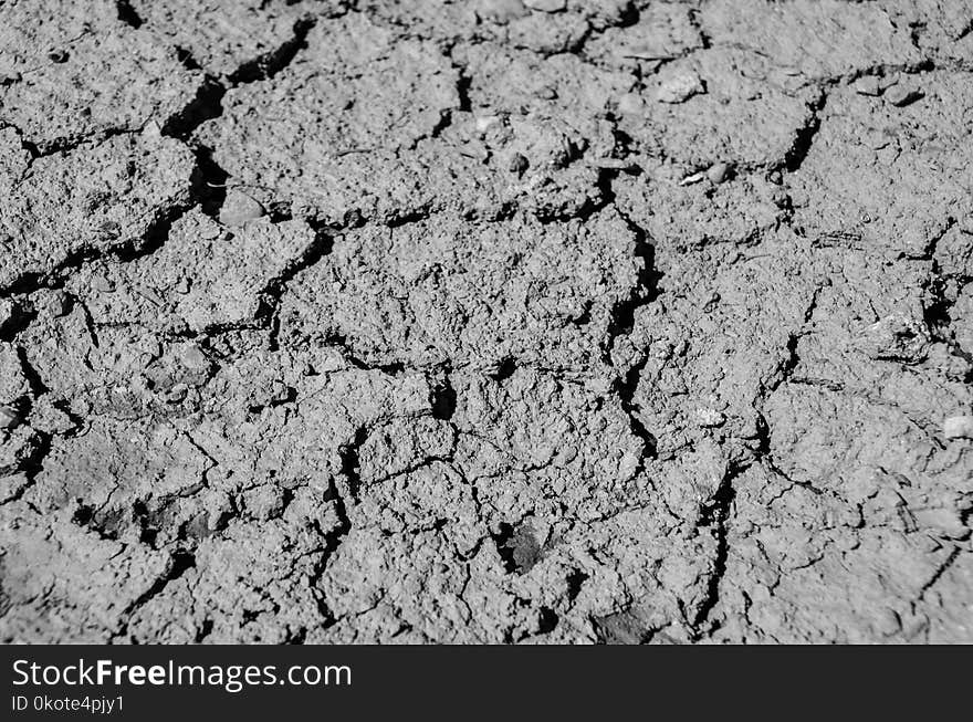 Black And White, Soil, Monochrome Photography, Drought