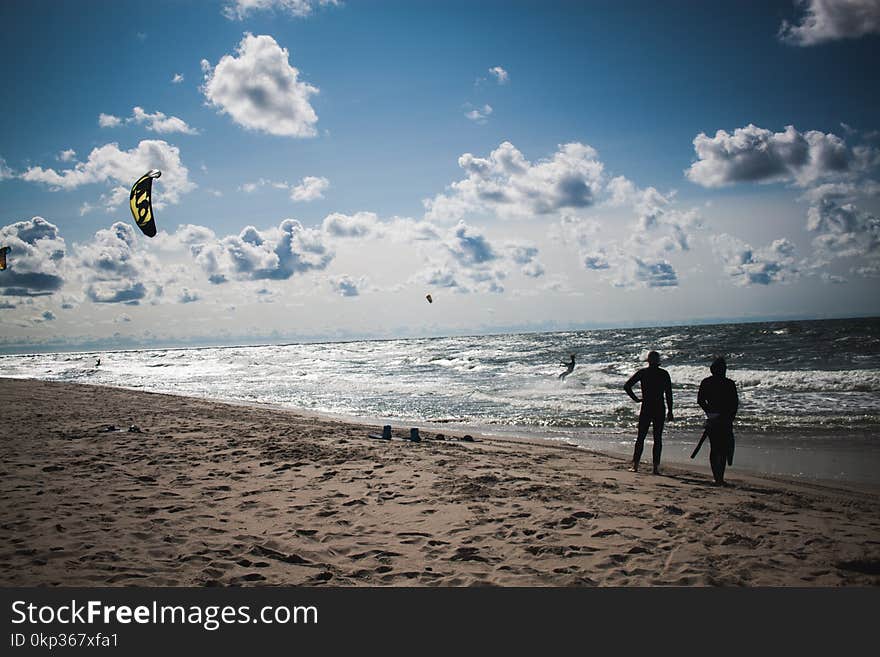 People Standing at Beach