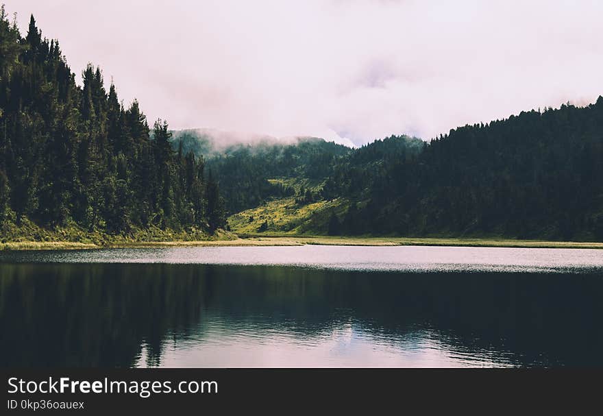 Body of Water and Mountain Photography