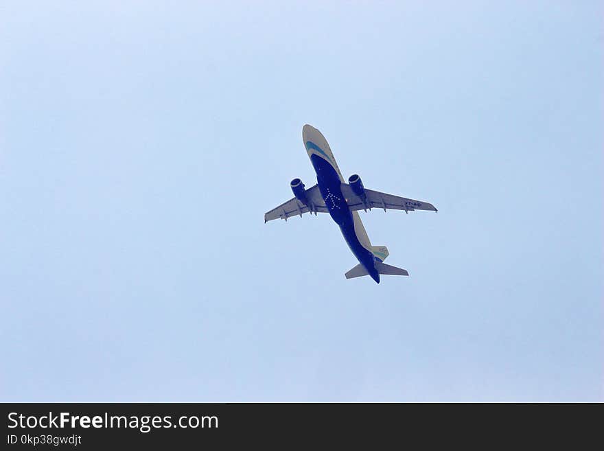 White And Blue Aircraft