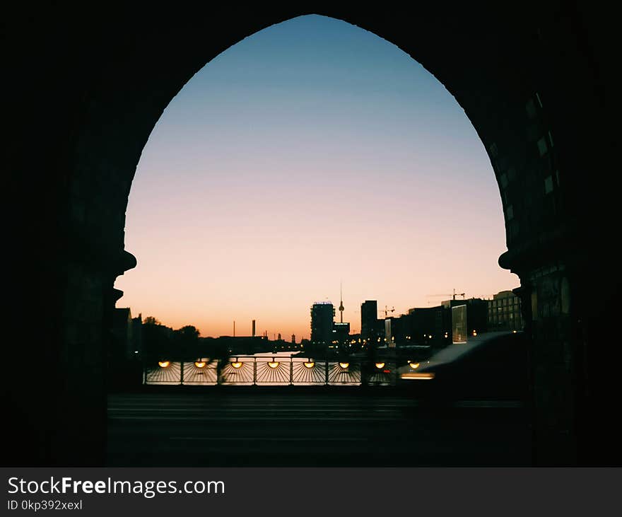 Silhouette of Arch Building