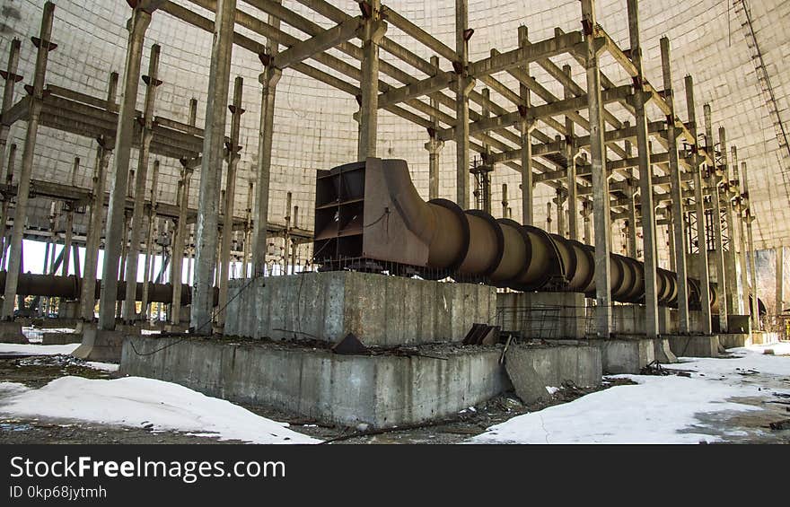 Structure, Building, Factory, Tree