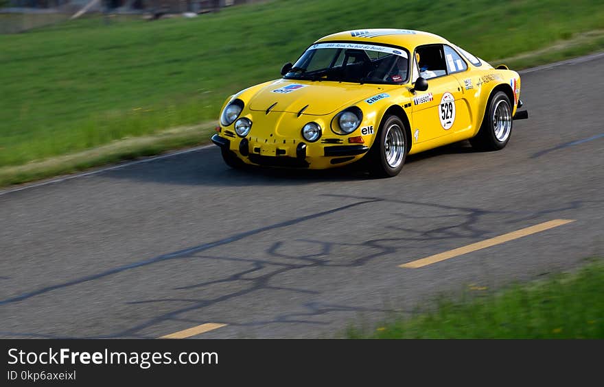 Car, Yellow, Sports Car, Racing