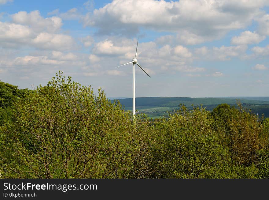 Windmill, Wind Farm, Wind Turbine, Sky