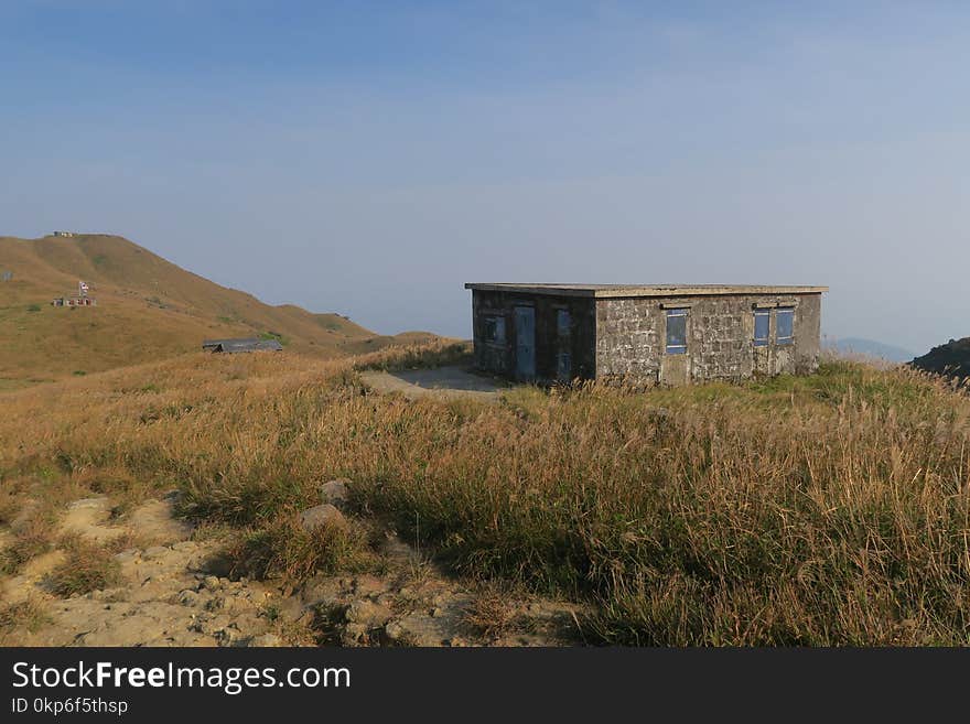 Sky, Hill, Terrain, Grassland