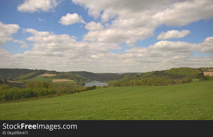 Sky, Grassland, Cloud, Field