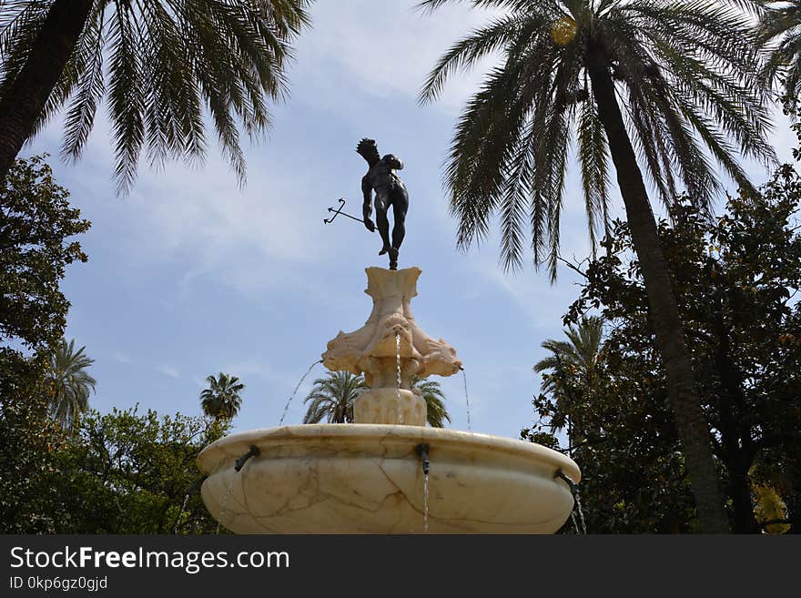 Statue, Monument, Tree, Arecales