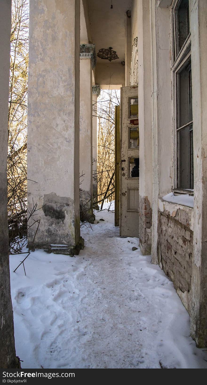 Snow, Alley, Winter, Freezing