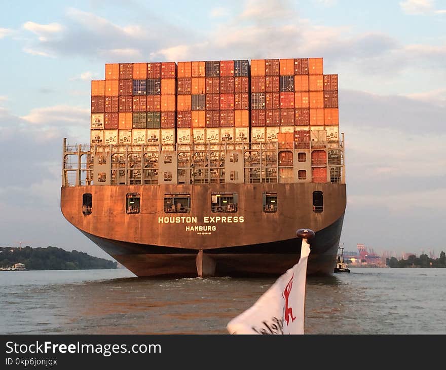 Container Ship, Water Transportation, Ship, Watercraft