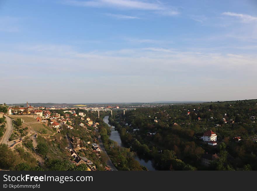 Sky, City, Horizon, Residential Area