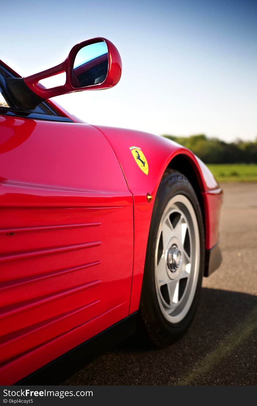 Photo Of Red Ferrari Sports Car