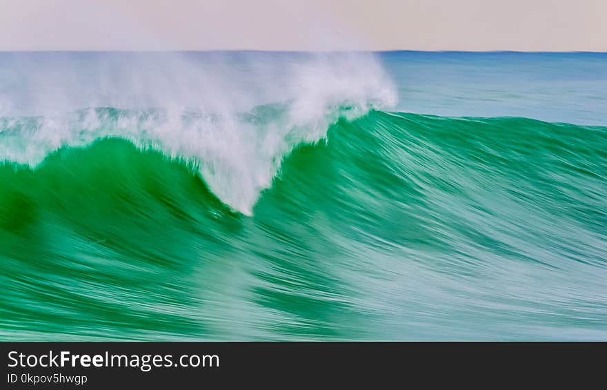 Nice waves in the mediterranean ocean.