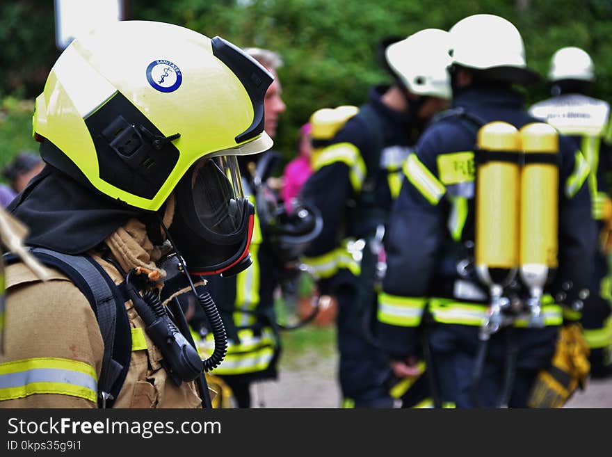 Yellow, Motor Vehicle, Personal Protective Equipment, Firefighter