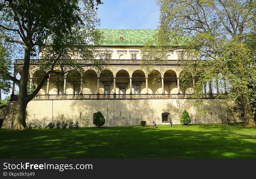 Estate, Stately Home, Medieval Architecture, Grass