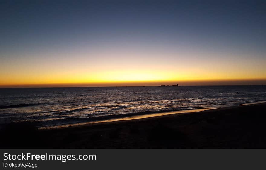 Horizon, Sky, Sea, Sunrise