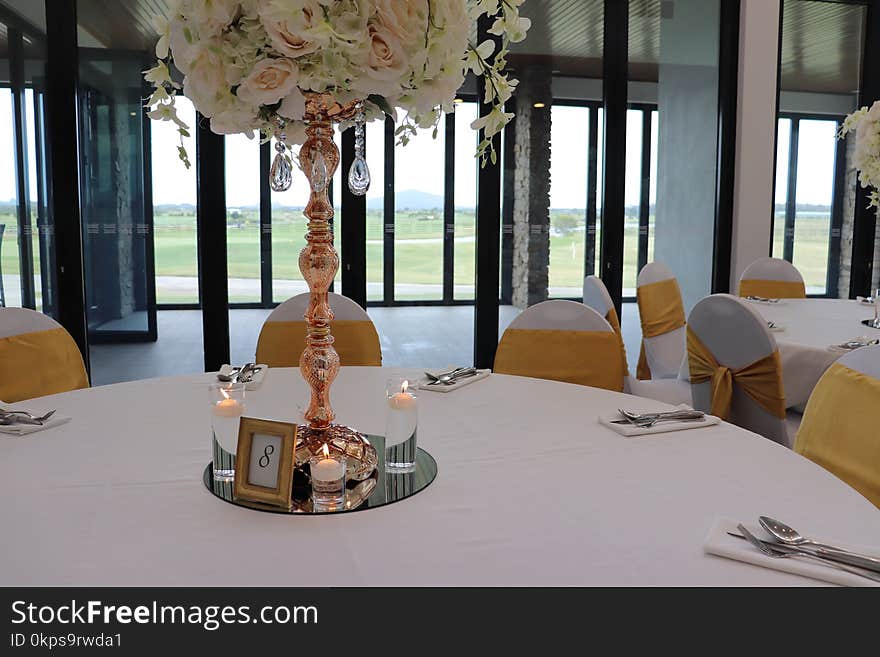 Function Hall, Table, Restaurant, Centrepiece