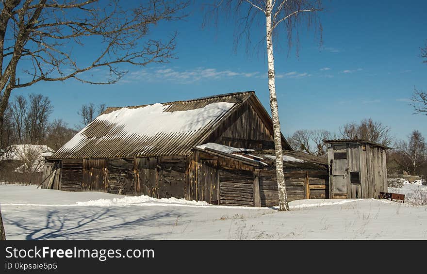 Snow, Winter, Property, Home