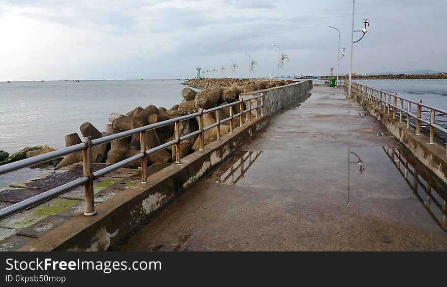 Pier, Breakwater, Sea, Coast