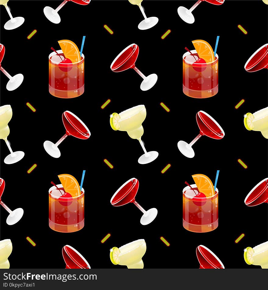 Set pattern wallpaper of dark night summer abstract background pictures with fresh ice frozen alcoholic cocktails advertising business bar restaurant party beach club Modern vector illustration. Set pattern wallpaper of dark night summer abstract background pictures with fresh ice frozen alcoholic cocktails advertising business bar restaurant party beach club Modern vector illustration.