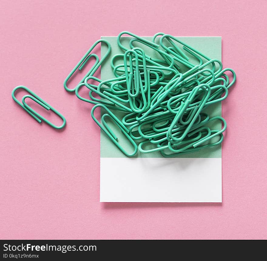 Green Paper Clip Lot