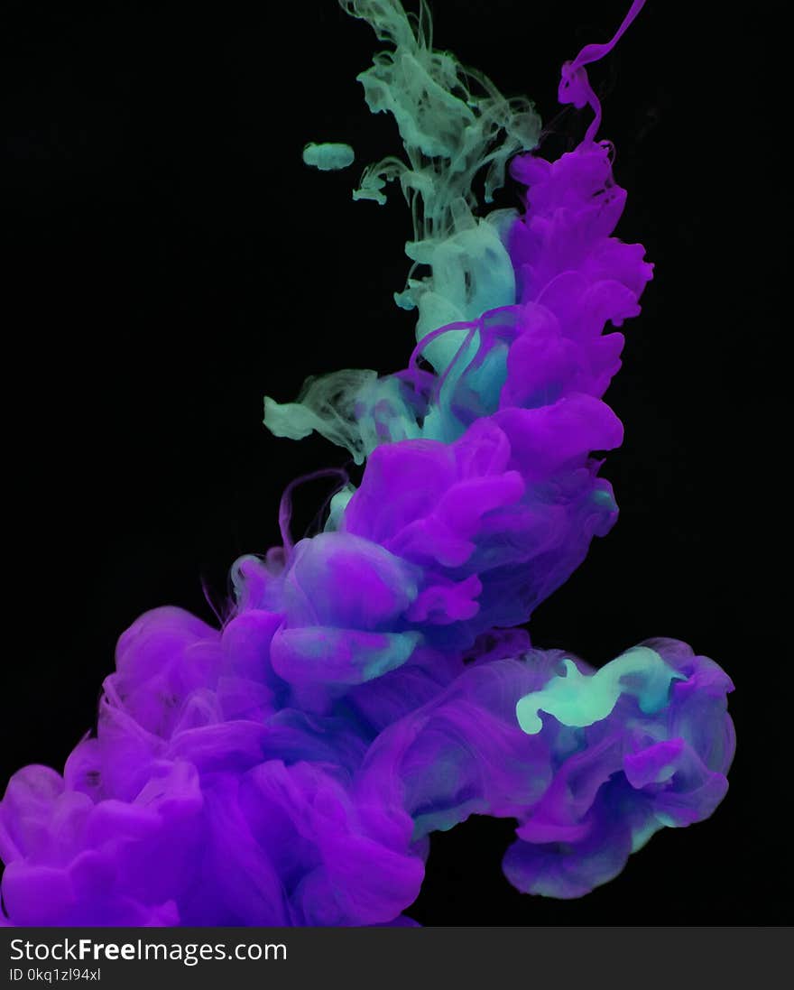 Closeup Photo of Purple and Teal Smoke Wallpaper