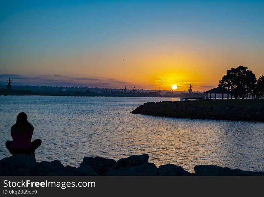 Silhouette Photography of Person during Dawn