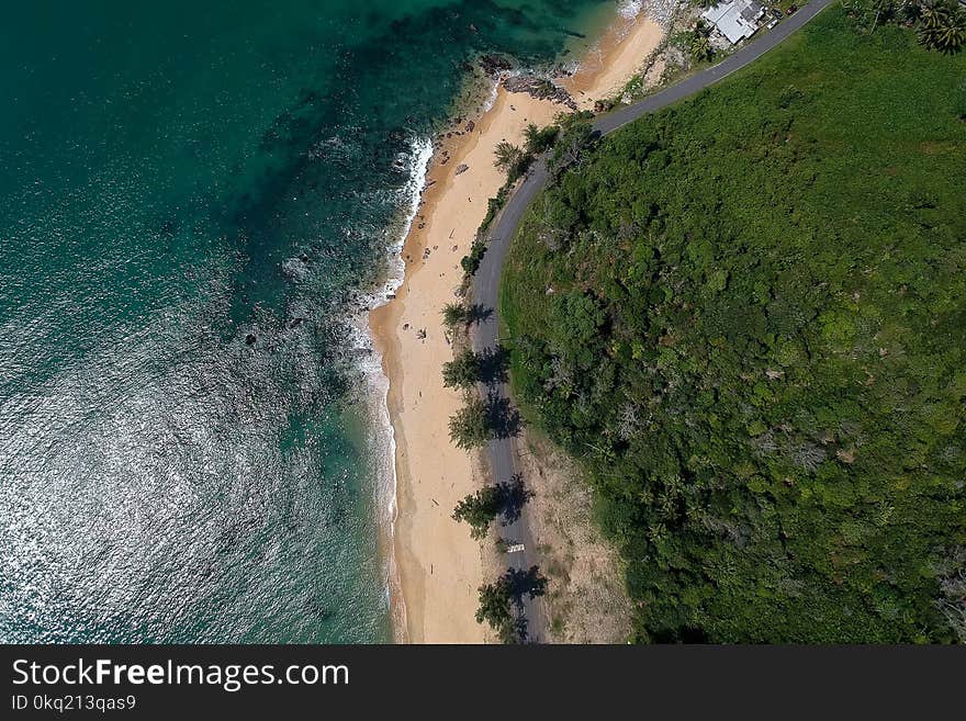 Bird&#x27;s-eye View Photo of Island