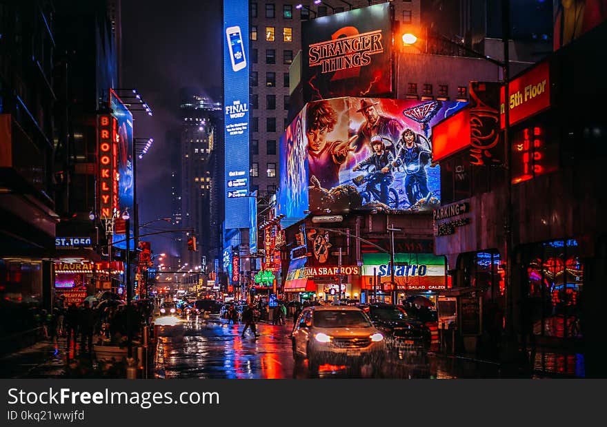 Stranger Things 2 Sign in City at Night