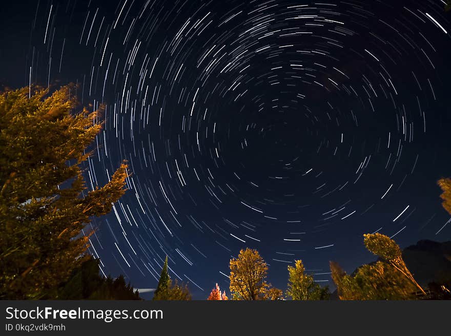 star trail of Queenstown