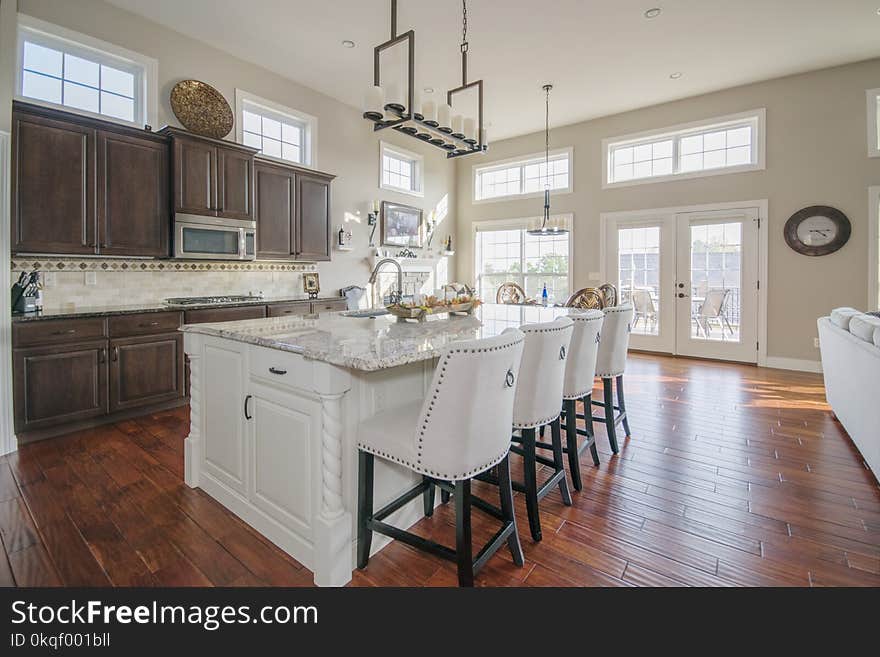 Rectangular White Wooden Kitchen Table