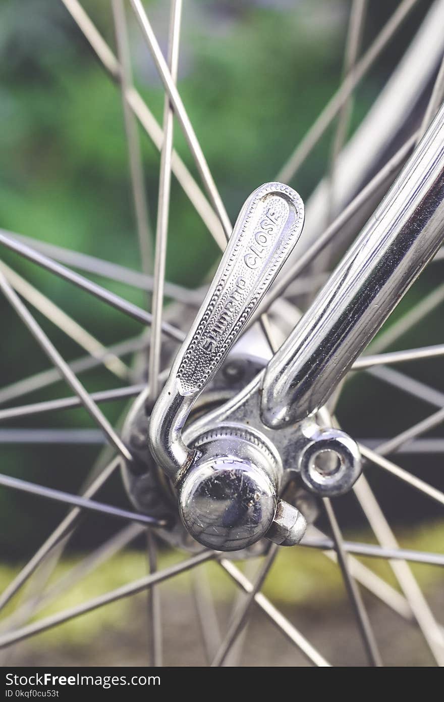 Close-Up Photography of Wheel Spokes