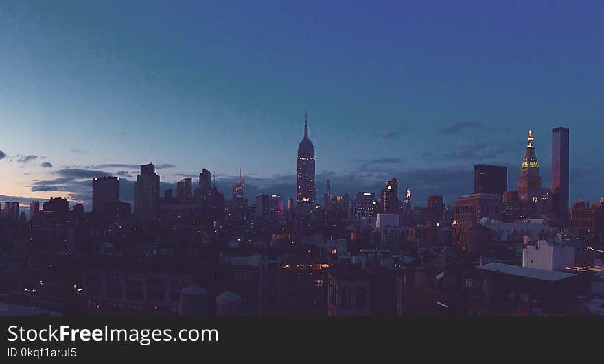 High-rise Buildings at Night Time