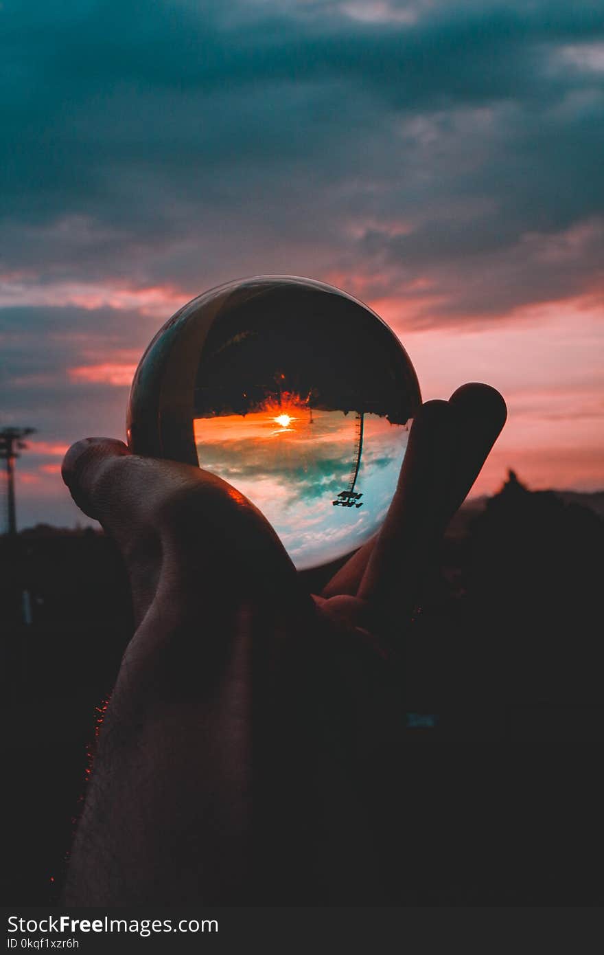 Round Clear Glass Orb