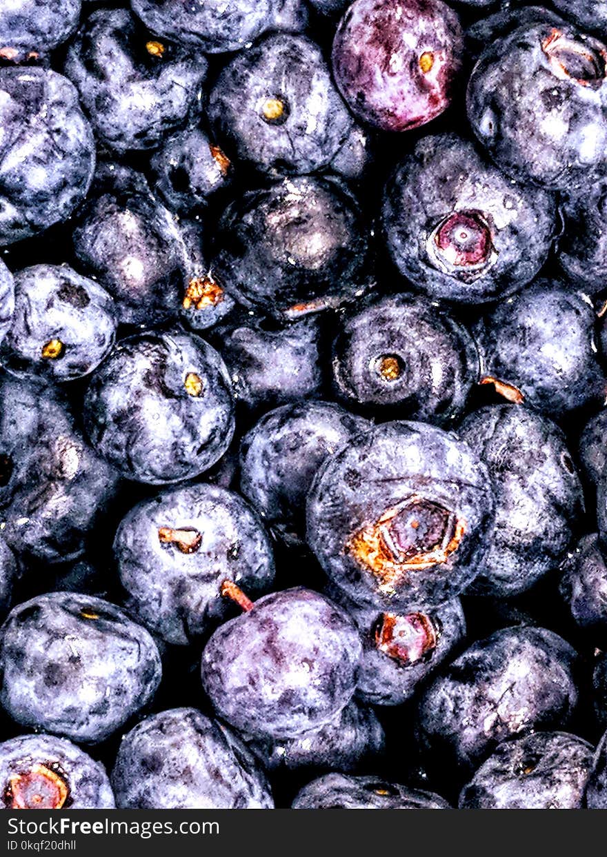 Flat Lay Photography of Bunch of Blueberries