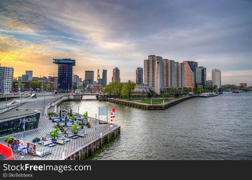 City Buildings and Body of Water