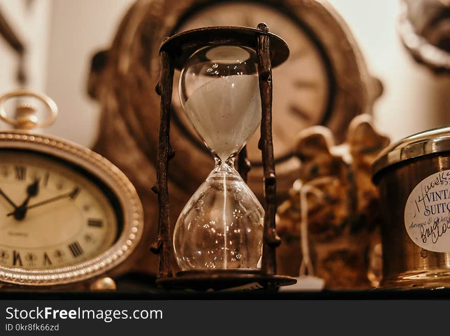 Shallow Focus of Clear Hourglass