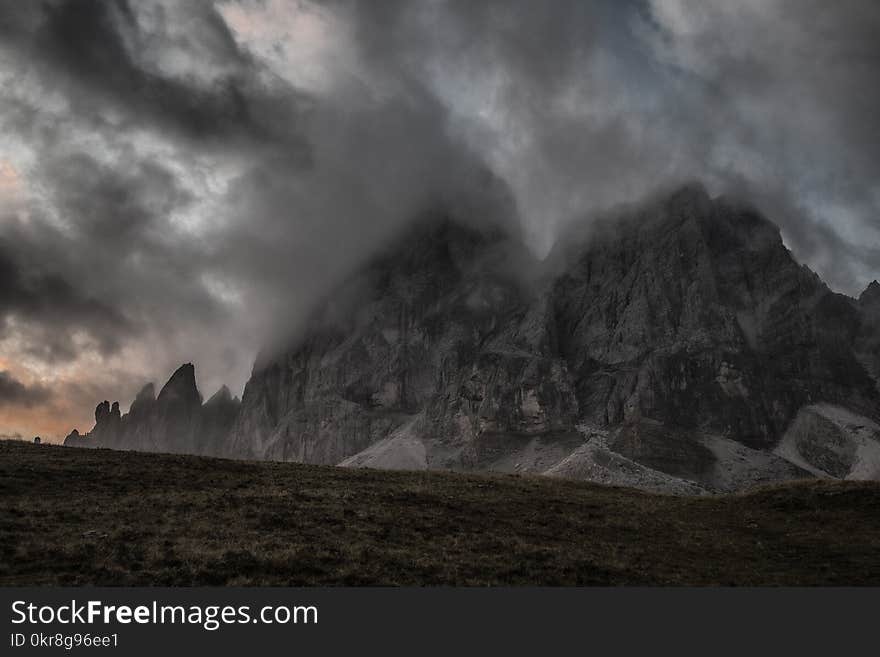 Mountain Covered With Fogs