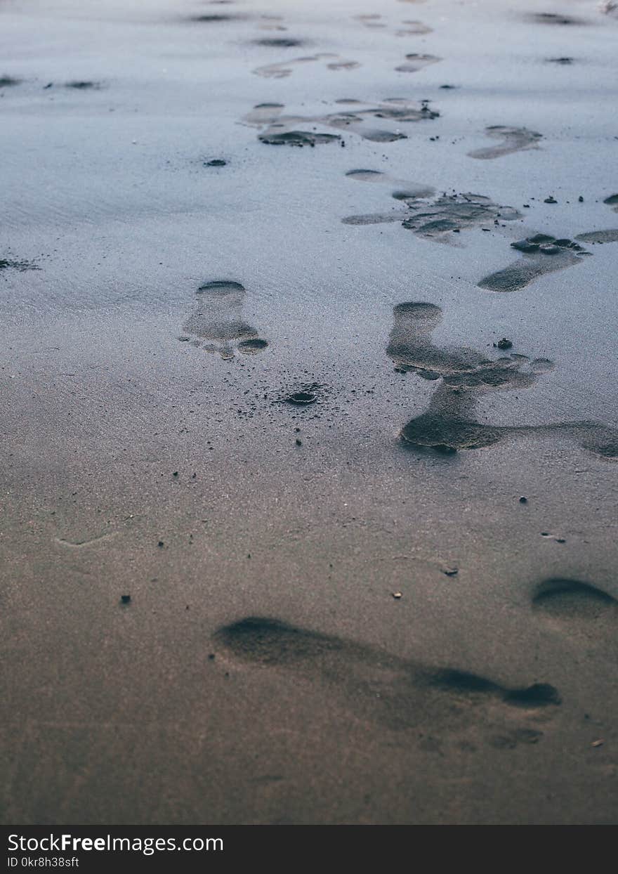 Close Up Photo of Foot Prints