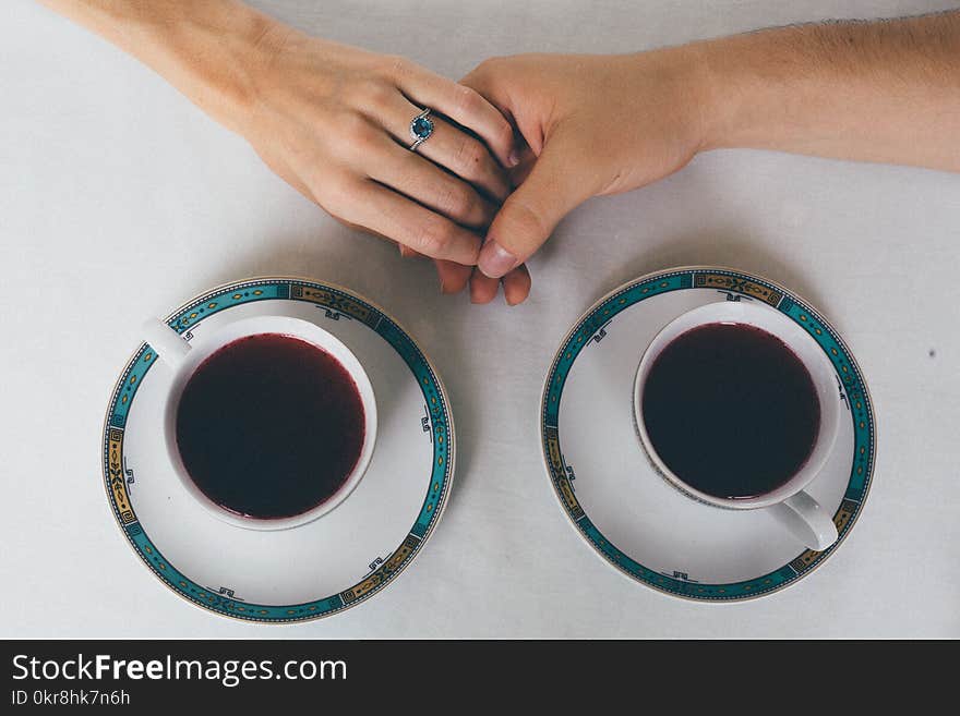 Two White Teacups