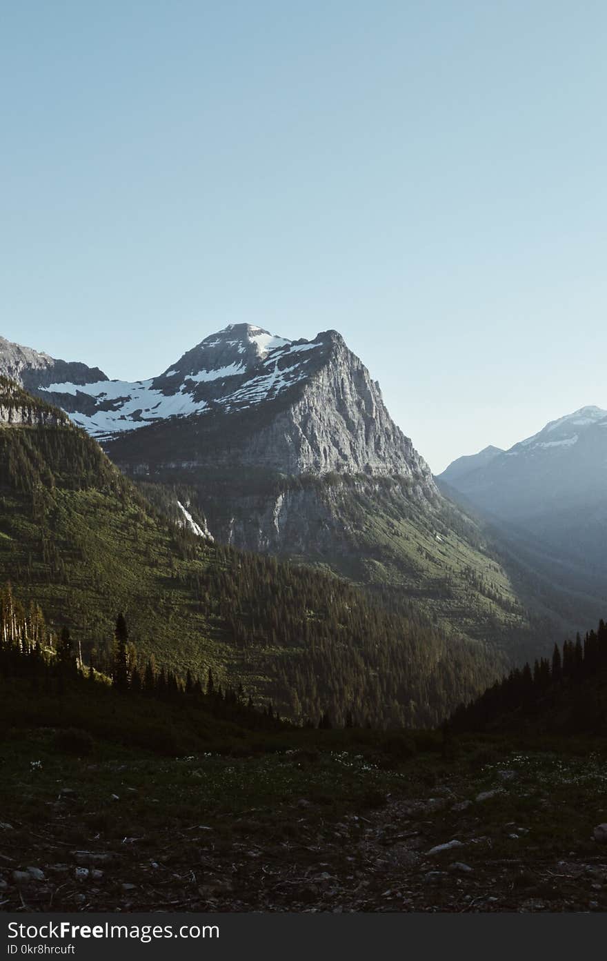 Green and Gray Mountain Under Blue Sky