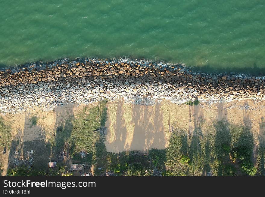 Top View Photo of Beach