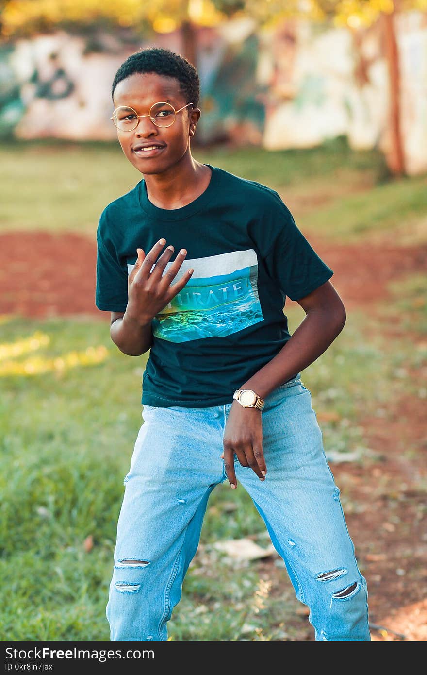 Photo of Man in Black Crew-neck Shirt