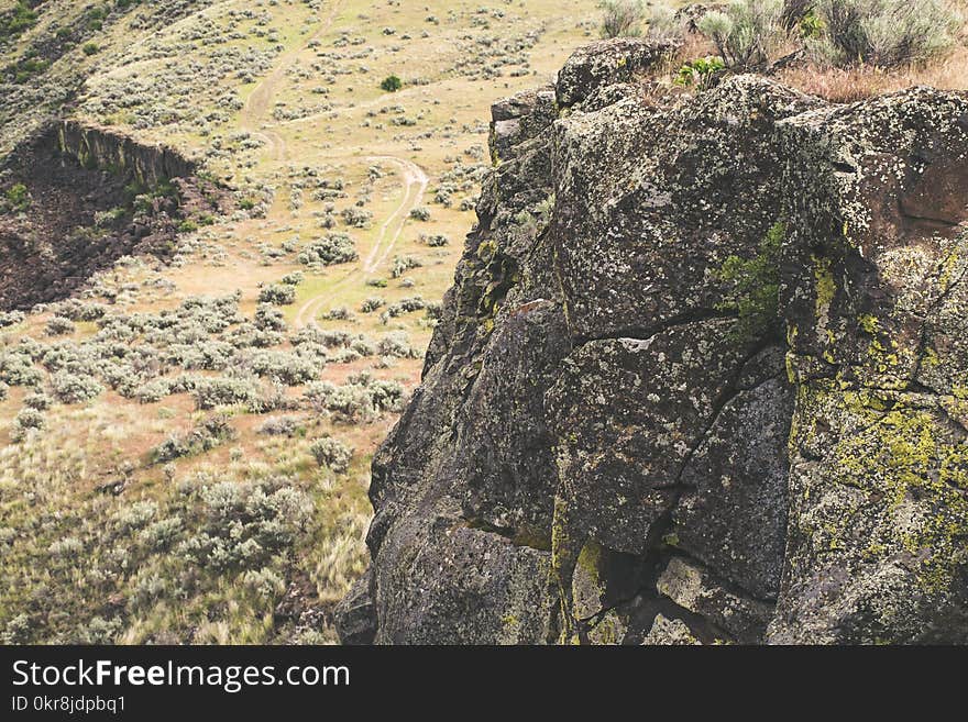 Aerial Photography of Rock Structure