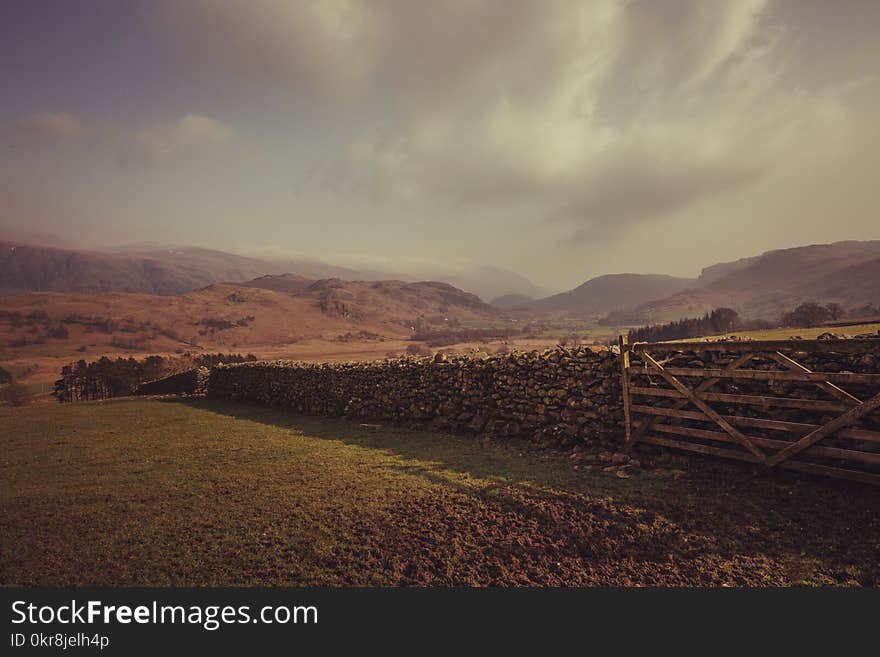 Wooden Fence in a Farm