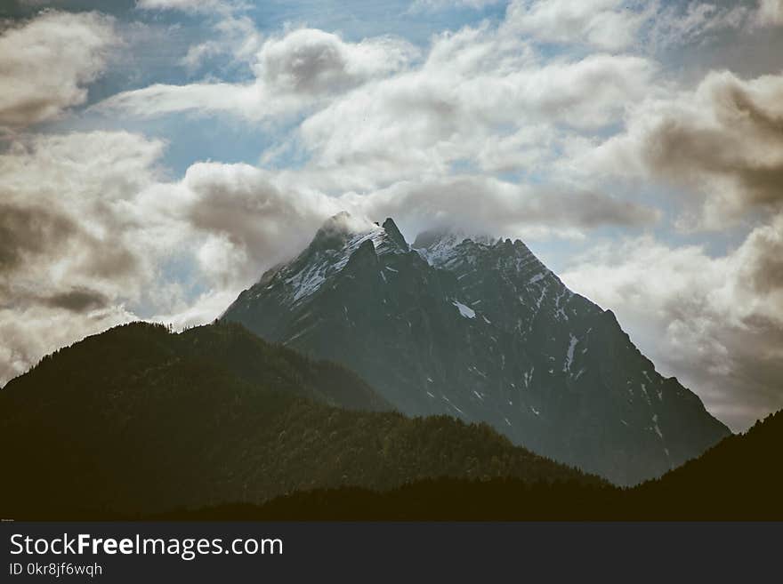 Mountain Under Cloudy Sky